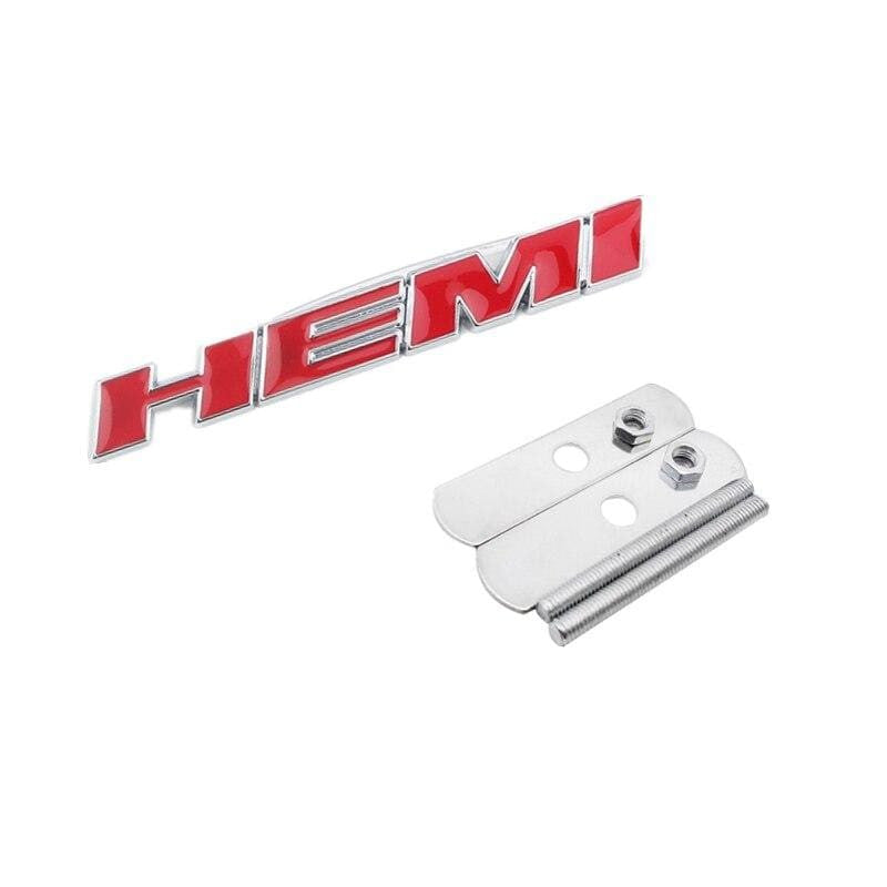 Metal Auto Front Grille Emblem Car Sticker for Dodge HEMI Badge Styling Caliber Jcuv Journey Challenger RAM Caravan Accessories - larahd