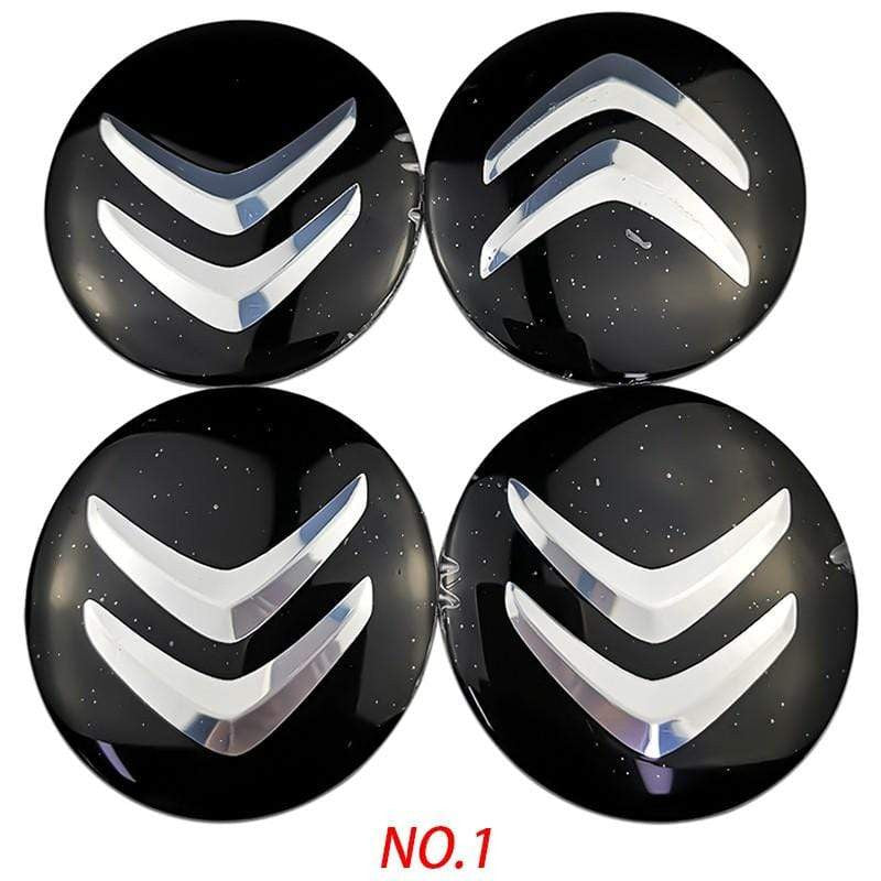 4PCS 56mm Citroen Logo Car Wheel Center Hub Cap Sticker Auto Tire Emblem Badge Decal Decoration - larahd