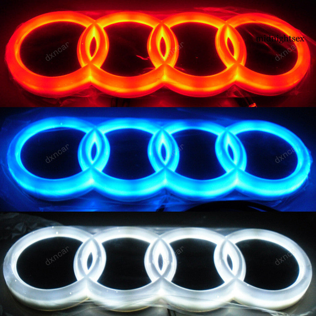 Illuminated 5D LED Car Tail Logo Light For Audi Badge Emblem Light - larahd