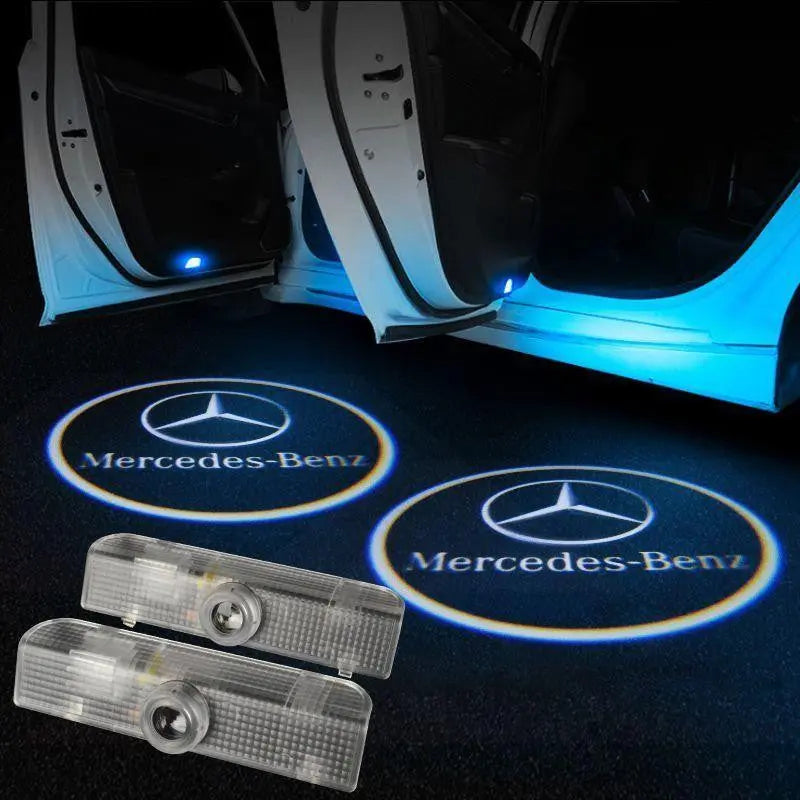 2X Mercedes Shadow Light Logo Door Courtesy LED Projector Ghost Laser for Mercedes-Benz - larahd