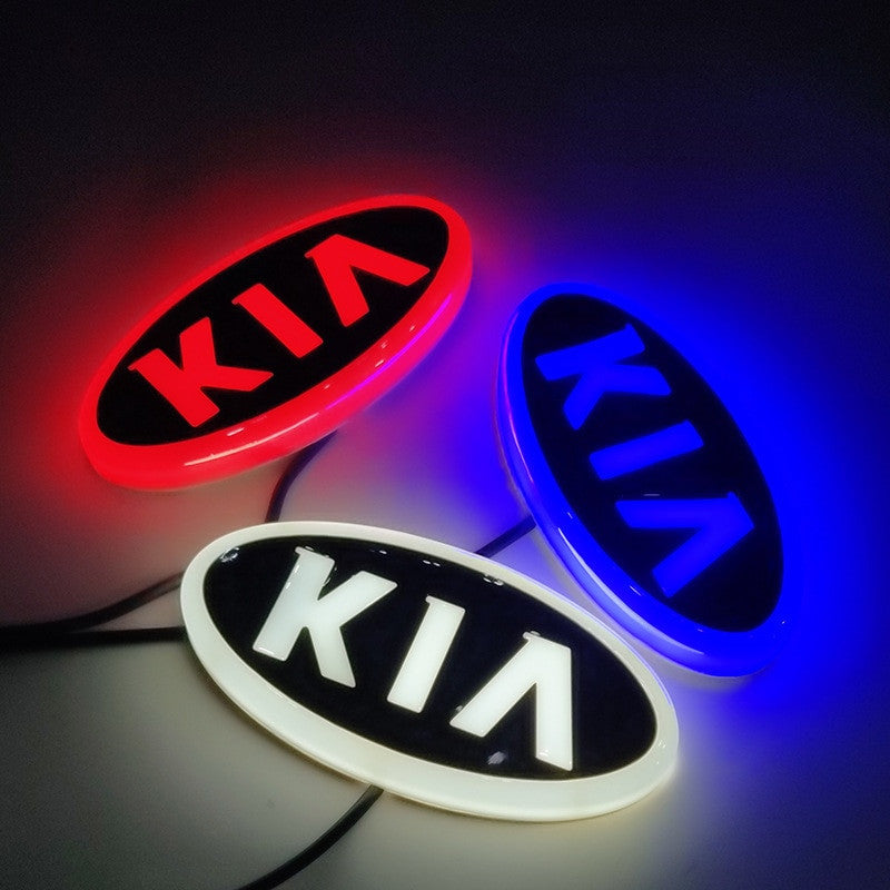 5D LED KIA Emblem Glowing Light Badge for Kia K5 Forte Soul Sorento Cerato - larahd