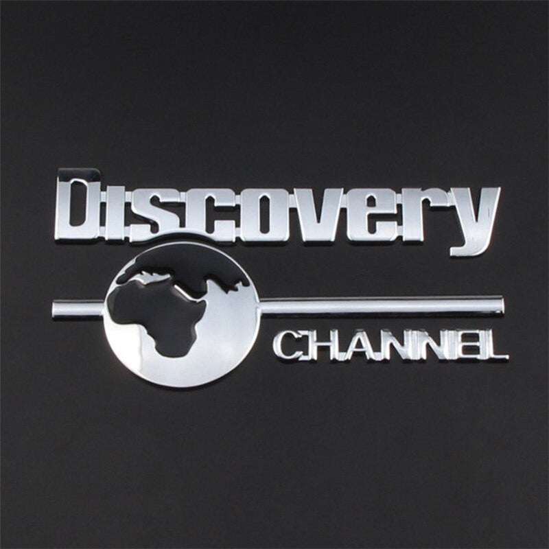 3D Metal Chrome DISCOVERY CHANNEL Logo Car Fender Emblem Badge Decal Sticker