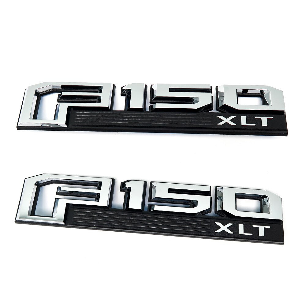 2pcs Ford F150 F150 LARIAT LIMITED PLATINUM XLT Fender Emblems Drivers Side Rear Sticker