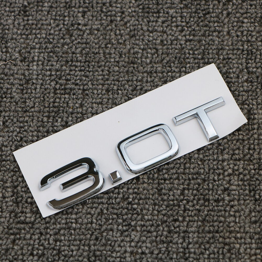 For Audi A3 A4 A5 A6 A7 A8 Q3 Q5 Q7 3.2 3.0T 2.0T 4.2 2.4 3.6 Rear Emblem Badge Sticker - larahd