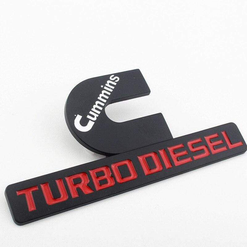 Metal Car Rear Stickers for Dodge CUMMINS Turbo Emblem Journey Caravan Durango Nitro Caliber Jcuv Challenger Auto Accessories