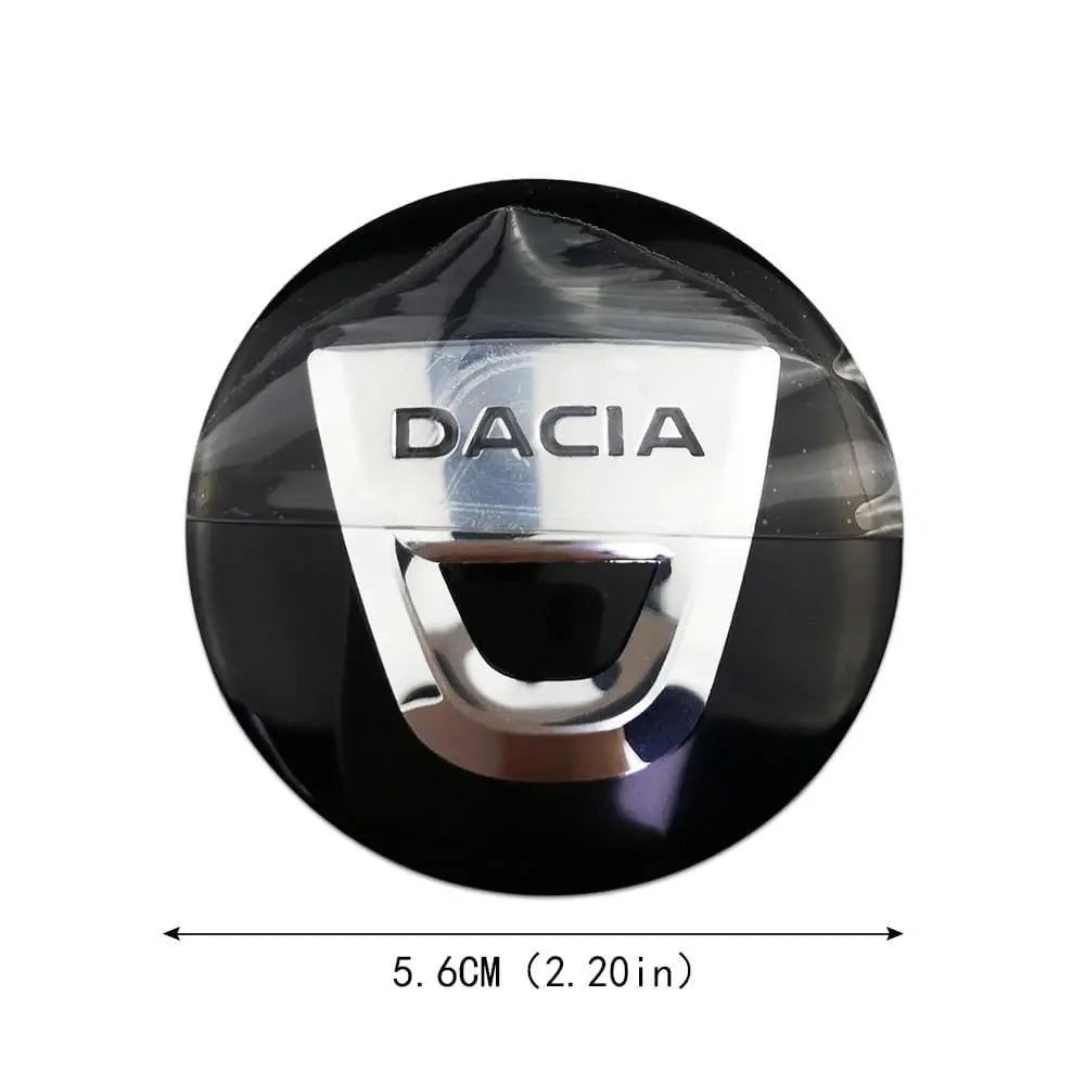 4PCS 56mm Dacia Car Wheel Center Hub Cap Sticker Auto Tire Emblem Badge Decal