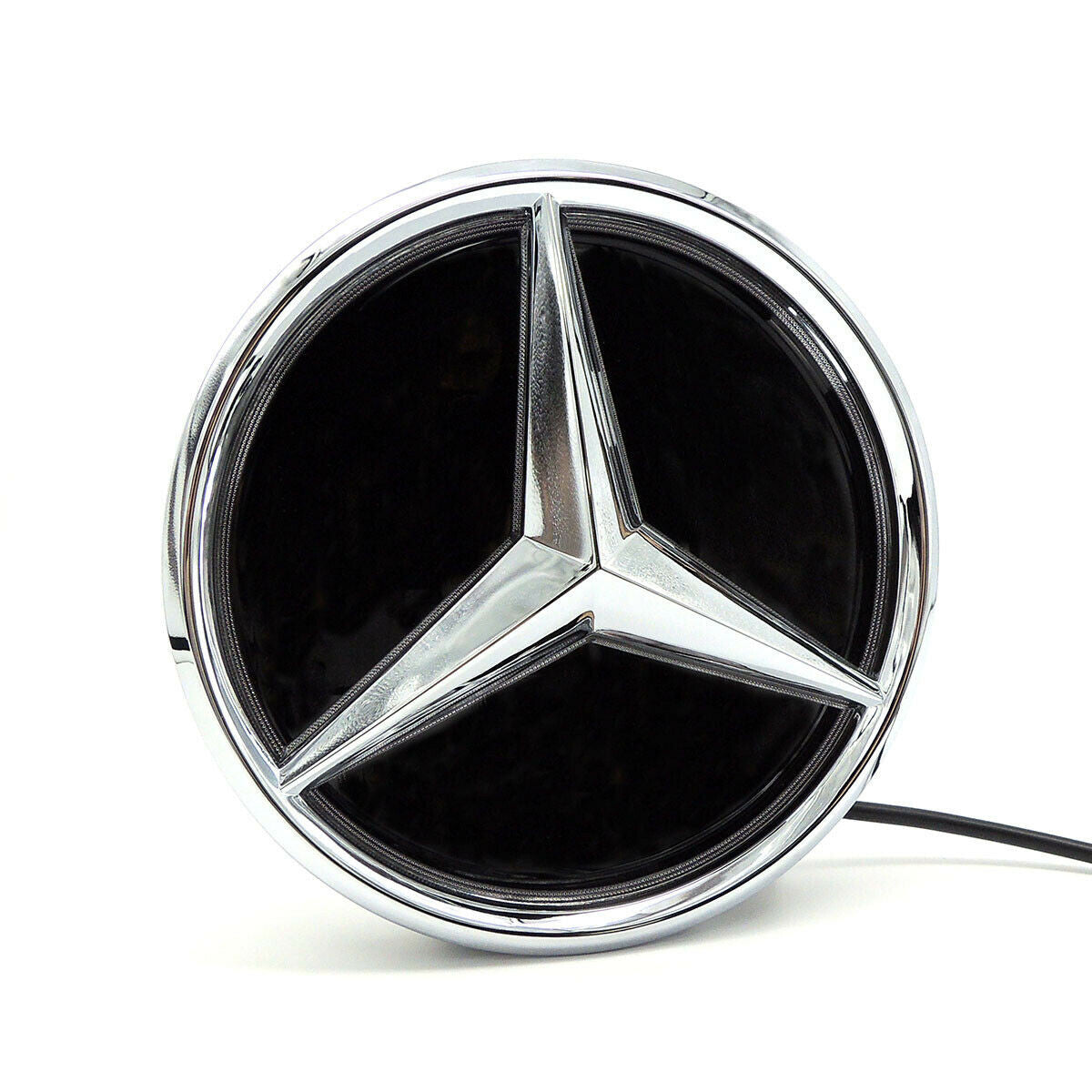 Bright Mirror Car Led Star Logo Front Emblem Grille Light For Benz E Class 16-20