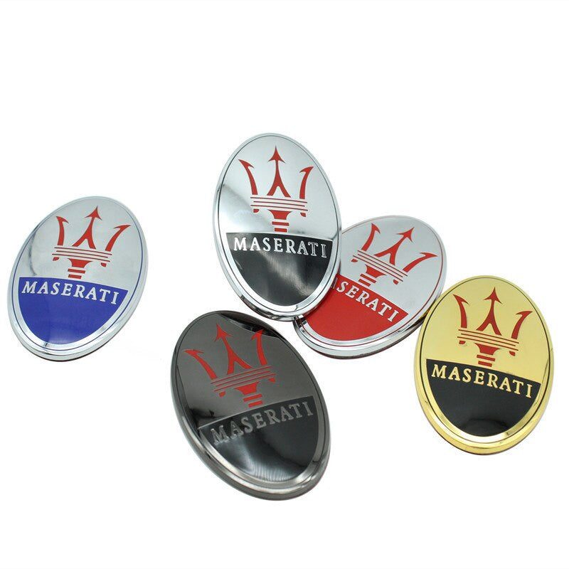 Maserati GT Car Front Hood Emblem Sticker Decal Badge Quattroporte Levante - larahd