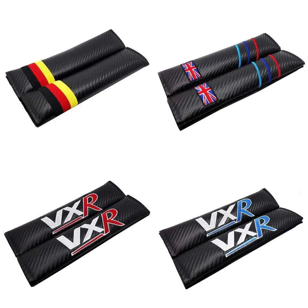 Jeep Infiniti Roush SRT OPC VXR German British Flag Car Seat Safety Belt Pad Cover Case Shoulder Pad Accessories - larahd