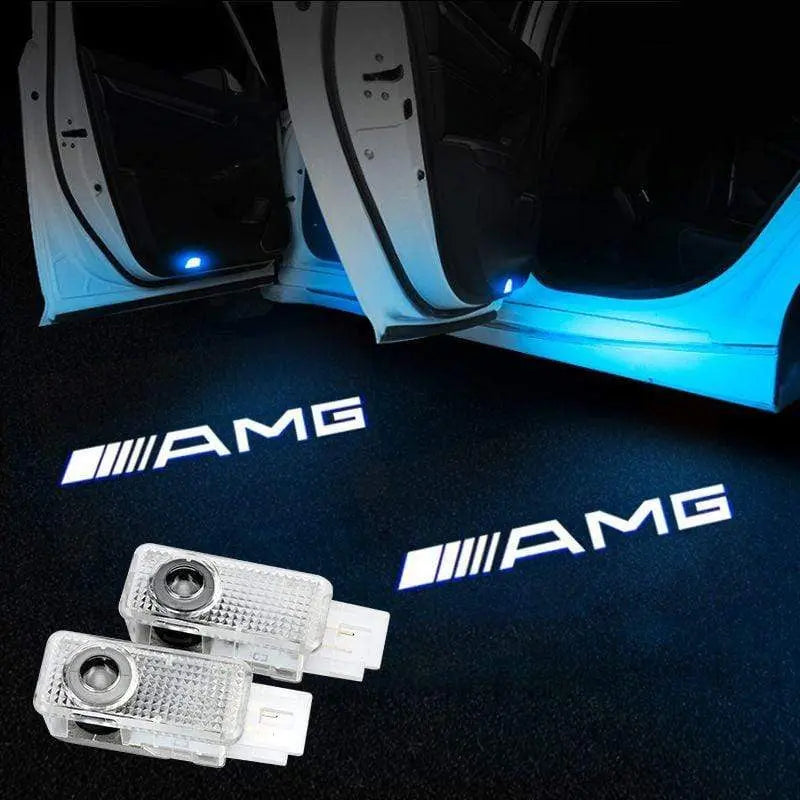 2X Mercedes Shadow Light Logo Door Courtesy LED Projector Ghost Laser for Mercedes-Benz - larahd