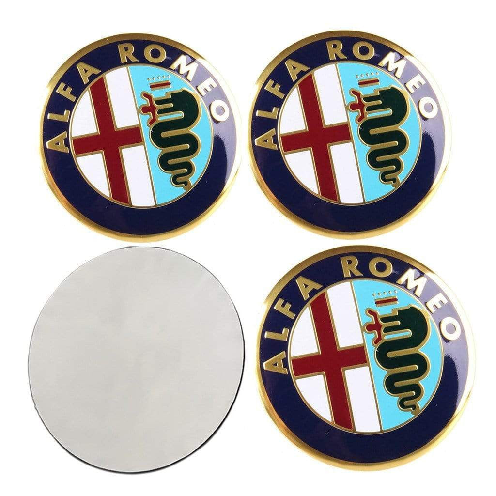 4pcs 56mm Alfa Romeo Car Wheel Center Hub Cap Sticker Auto Tire Emblem Badge Decal Accessories