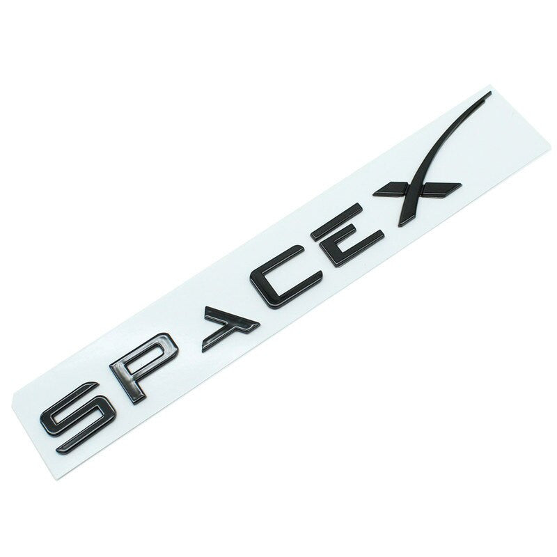 Space X Letter Rear Tail Emblem Sticker Badge Decal For TESLA Model 3 X S