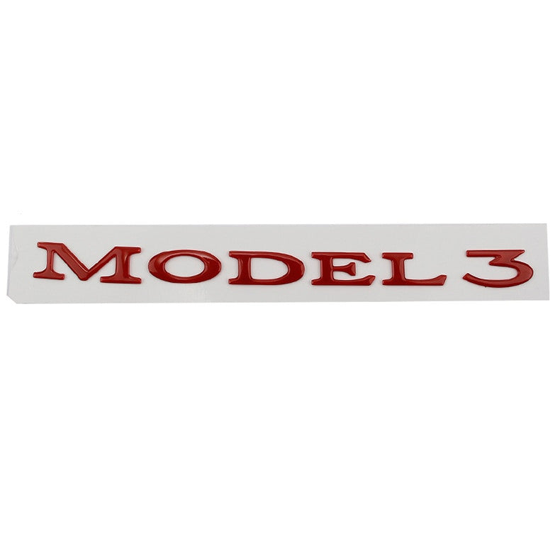 Replace ABS Letter Rear Tail Emblem Sticker Badge Decal For TESLA Model 3 X S - larahd