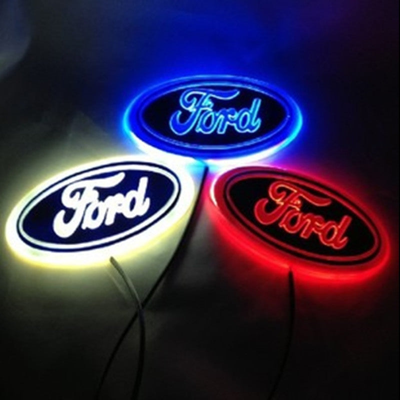 LED Emblem Rear Sticker for Ford Focus Mondeo Front Badge Light Rear Tail Decal - larahd