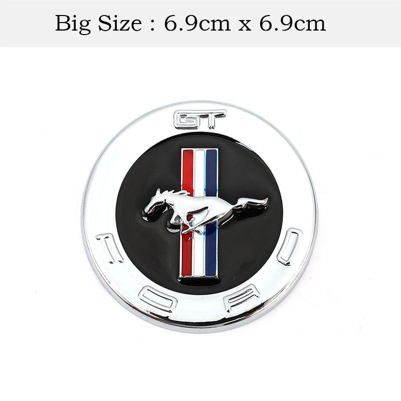 2PCS Left Right 3D Emblem Auto Sticker Running Horse For Ford Mustang