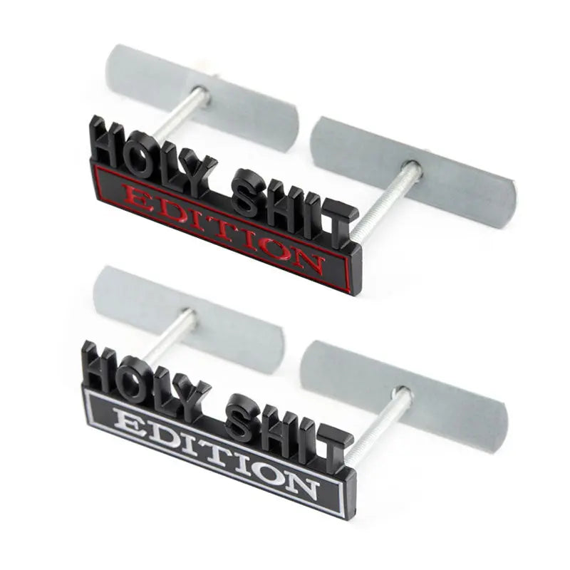 Holy Shit Edition Badge Emblem Hood Grille for Subaru Jeep Ford Nissan Lexus - larahd