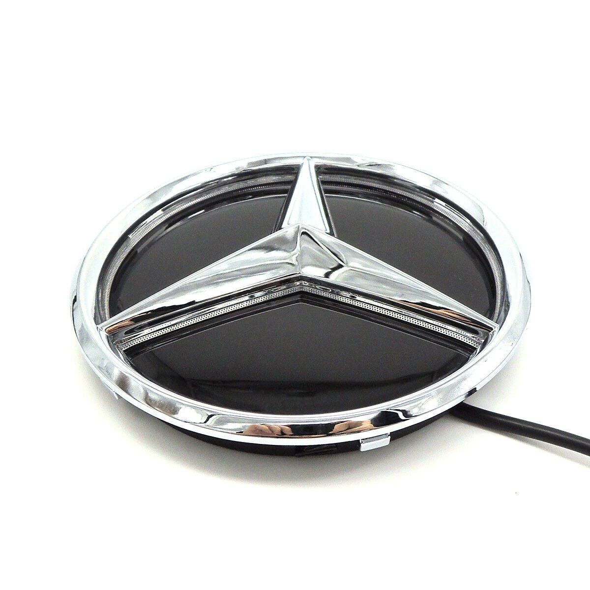 Bright Mirror Car Led Star Logo Front Emblem Grille Light For Benz E Class 16-20