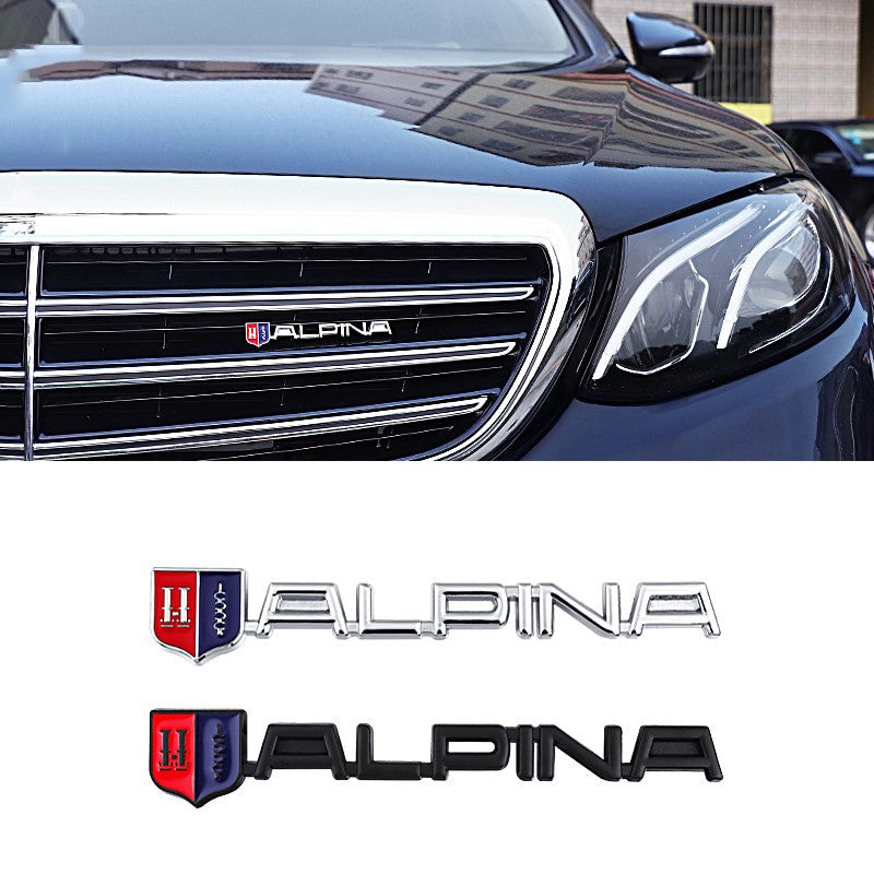 Metal Alpina Grille Emblem Badge Auto Trunk Rear Tailgate sticker - larahd