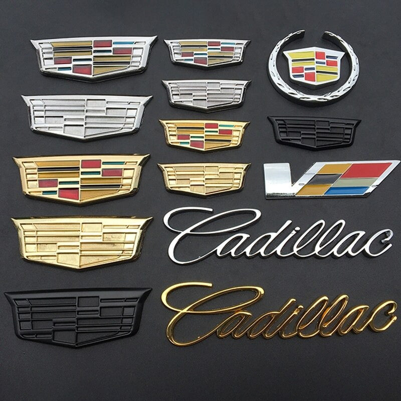 Cadillac Metal 3D Sticker Front Rear Side Emblem for Escalade CTS ATS SRX XTS XT5 - larahd