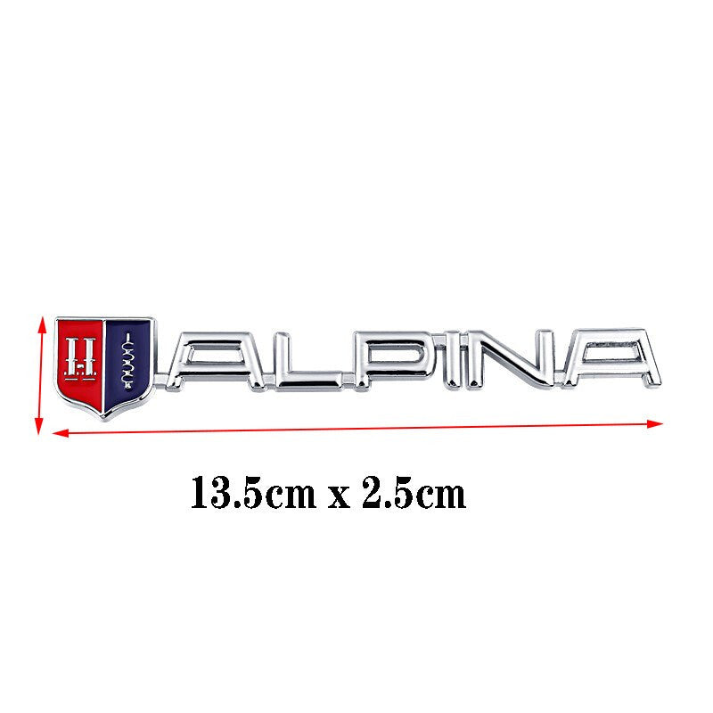 Metal Alpina Grille Emblem Badge Auto Trunk Rear Tailgate sticker