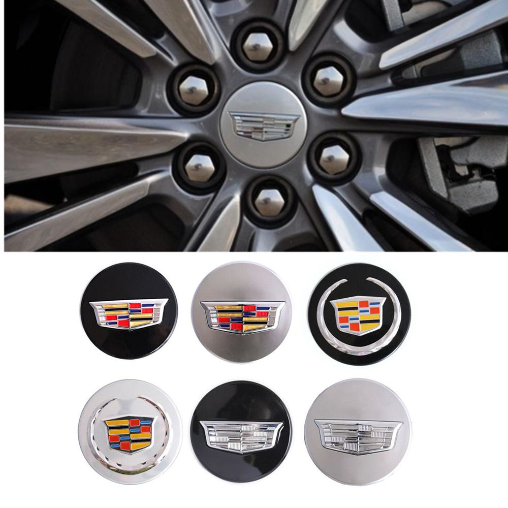 4x Cadillac 67mm Wheel Center Hub Cap Rim Emblem for ATS CTS DTS SRX STS XLR XTS - larahd