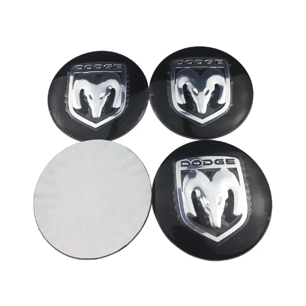 4PCS 56mm Dodge Sheep Viper RT Car Wheel Center Hub Cap Sticker Auto Tire Emblem Badge Decal