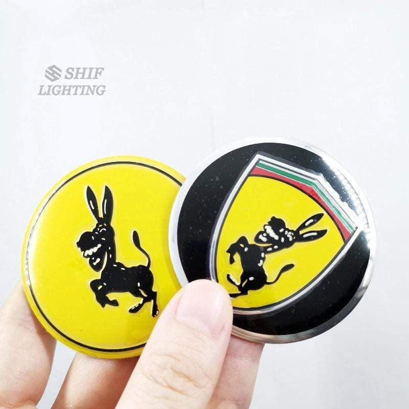 4 X 56mm PORSCHE HORSE Logo Car Auto Decorative Wheel Hub Center Caps Covers Emblem Sticker Decal Badge