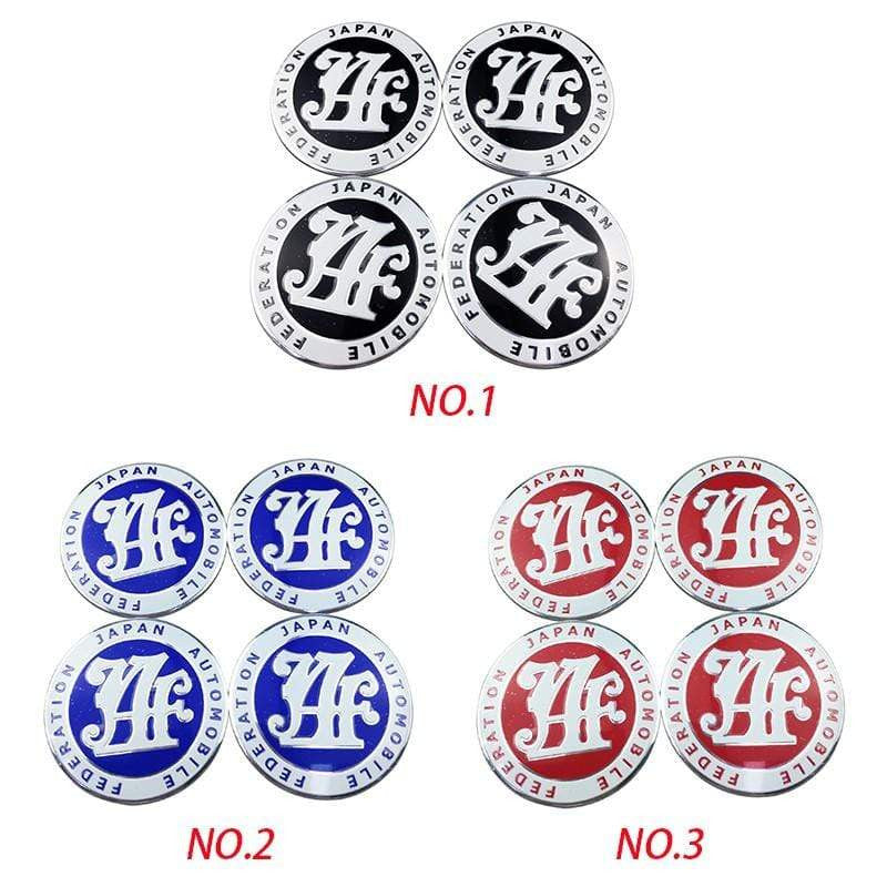 4PCS 56mm Advan HRE JAF Car Wheel Center Hub Cap Sticker Auto Tire Emblem Badge Decal-Realmancar