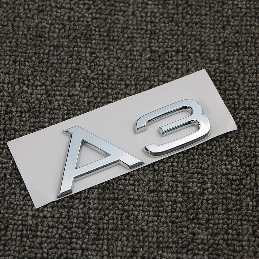 For Audi A3 A4 A5 A6 A7 A8 Q3 Q5 Q7 3.2 3.0T 2.0T 4.2 2.4 3.6 Rear Emblem Badge Sticker - larahd