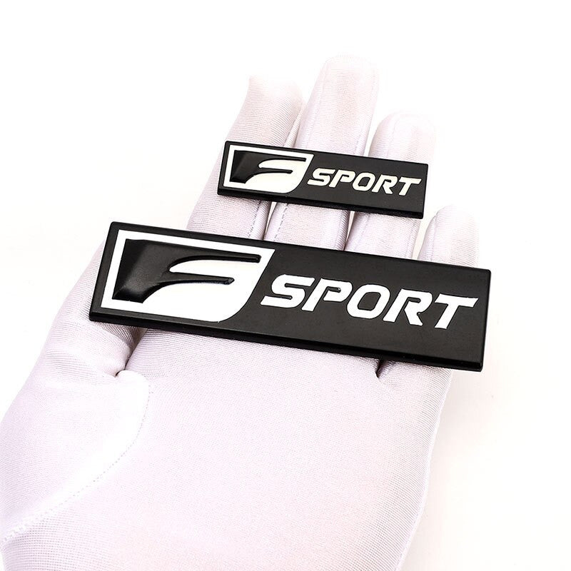 F-Sport Emblem Metal Logo Badge Side Fender Marker Trunk Lid for Lexus - larahd