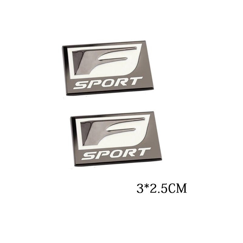 F-Sport Emblem Metal Logo Badge Side Fender Marker Trunk Lid for Lexus - larahd