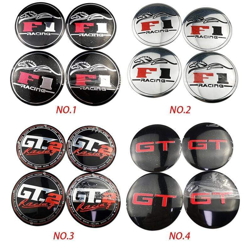 4pcs 56mm Vorsteiner SSR F1 GT ZUMBO Prodriue GTS Car Wheel Center Hub Cap Sticker Auto Tire Emblem Badge Decal Accessories-Realmancar