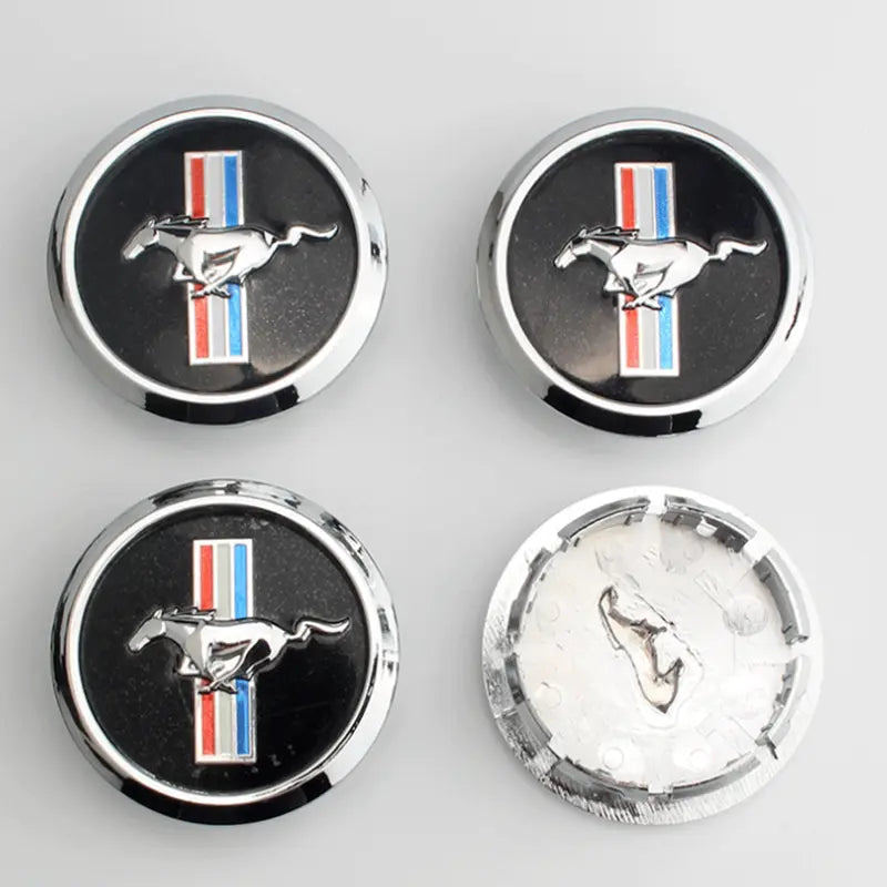 4 pcs 68MM ABS emblem Wheel Center Hub Cap Rim badge covers For Ford mustang GT - larahd