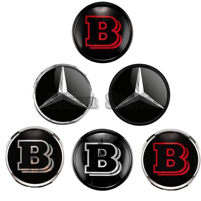 Mercedes Benz Brabus Car Front Center Grille Emblem Badge Decal for C E Class GLA GLK ML GL GLC GLE W212 W207 W207-Realmancar