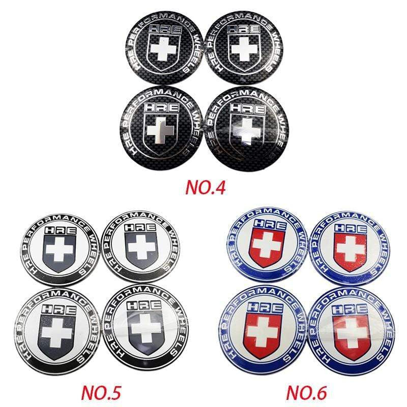 4PCS 56mm Advan HRE JAF Car Wheel Center Hub Cap Sticker Auto Tire Emblem Badge Decal-Realmancar