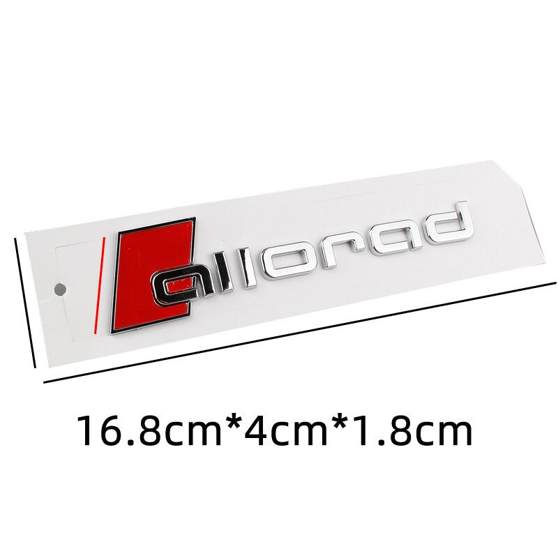 3D ABS Audi Allroad Chrome Decal Sticker For A4 B9 A6 C5 C7 C8 Badge Emblem