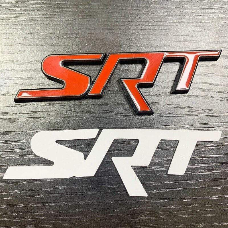 1X Metal Auto Car Styling SRT Front Grill Grille Badge Emblem Sticker Fit For Dodge Charger Challenger - larahd