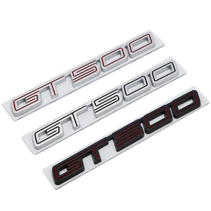 3D Metal GT500 Side Emblem Badge Sticker Rear Trunk Decals for Ford Mustang - larahd