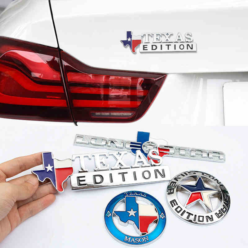 TEXAS EDITION Car Trunk Tailgate Emblem Badge Decal Sticker Metal - larahd