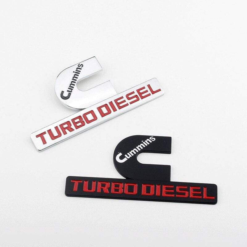 Metal Car Rear Stickers for Dodge CUMMINS Turbo Emblem Journey Caravan Durango Nitro Caliber Jcuv Challenger Auto Accessories - larahd