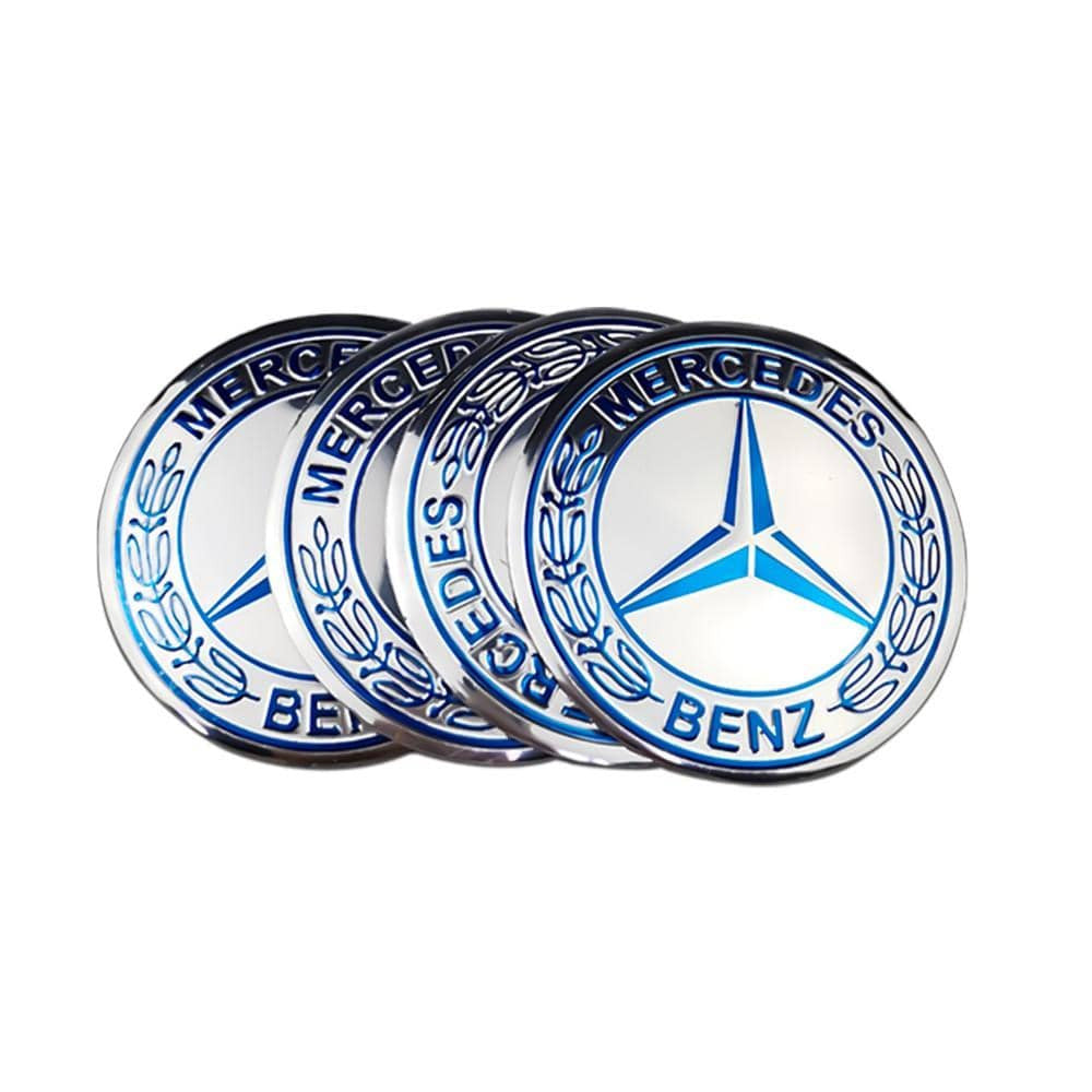 56mm 4PCS Mercedes Benz AMG Apple Tree Brabus Lorinser Car Wheel Center Hub Cap Sticker Emblem Badge Decal - larahd