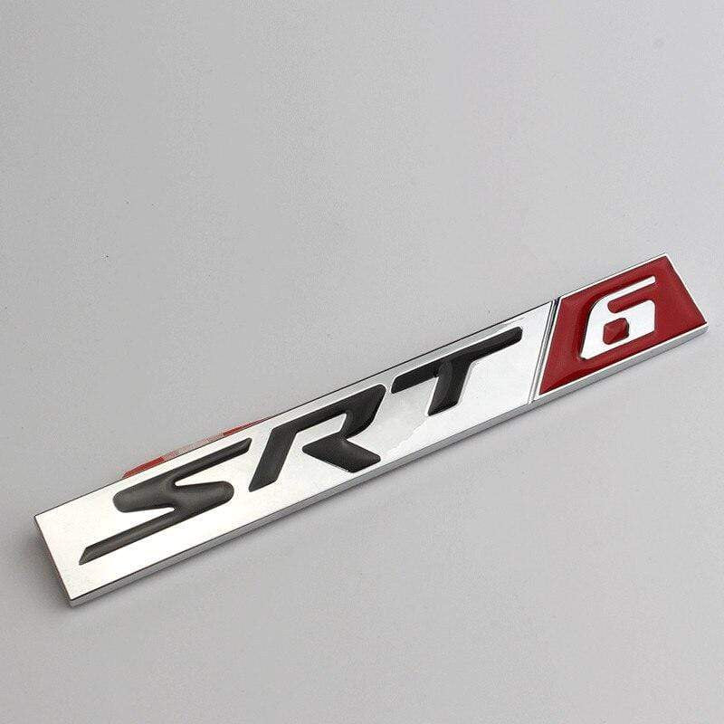 Metal Car Body Decoration for SRT8 SRT6 Logo Car Rear Side Sticker for Dodge Charger Challenger Caliber Jcuv Ram Journey Caravan