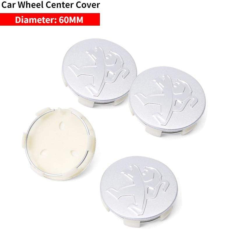 4pcs/set 60mm Car Wheel Center Caps For Peugeot Logo 307 408 207 205 206 407 107 308 4008 507 508 5008 301 Hub Cover Car Styling