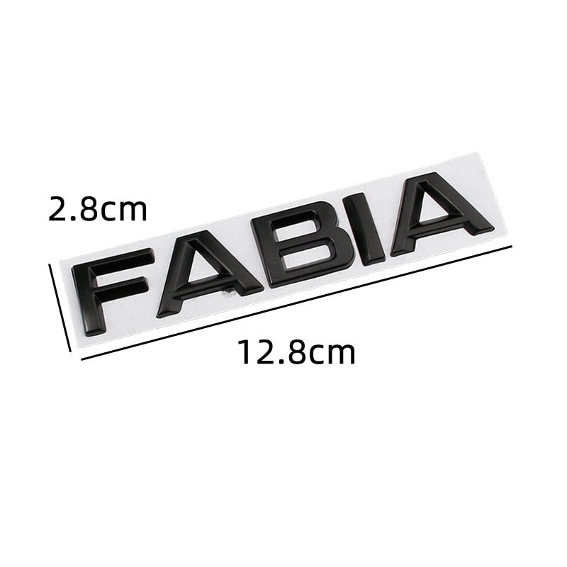 Skoda Rear Trunk Letters Replace Badge Emblem Metal Stickers For Octavia SUPERB FABIA - larahd