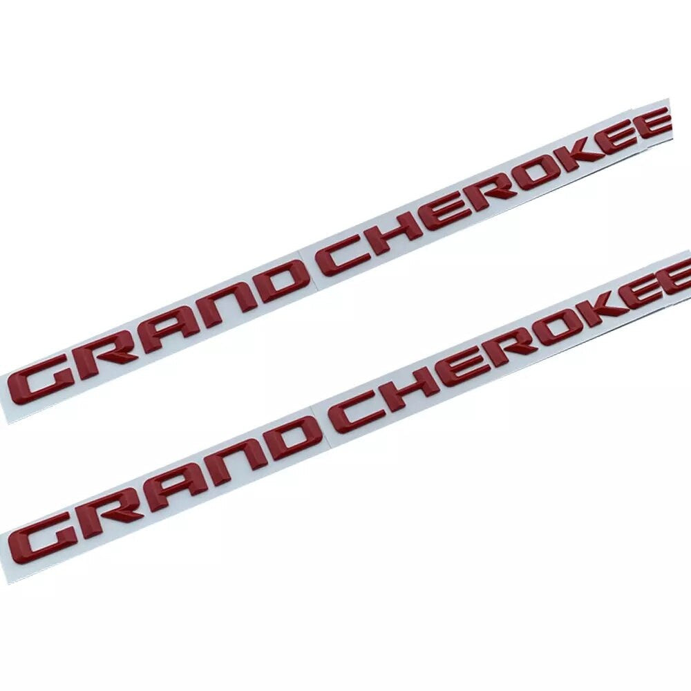 For jeep Grand Cherokee Front Left Right Door Side Emblem Nameplate Badge Letters Sticker