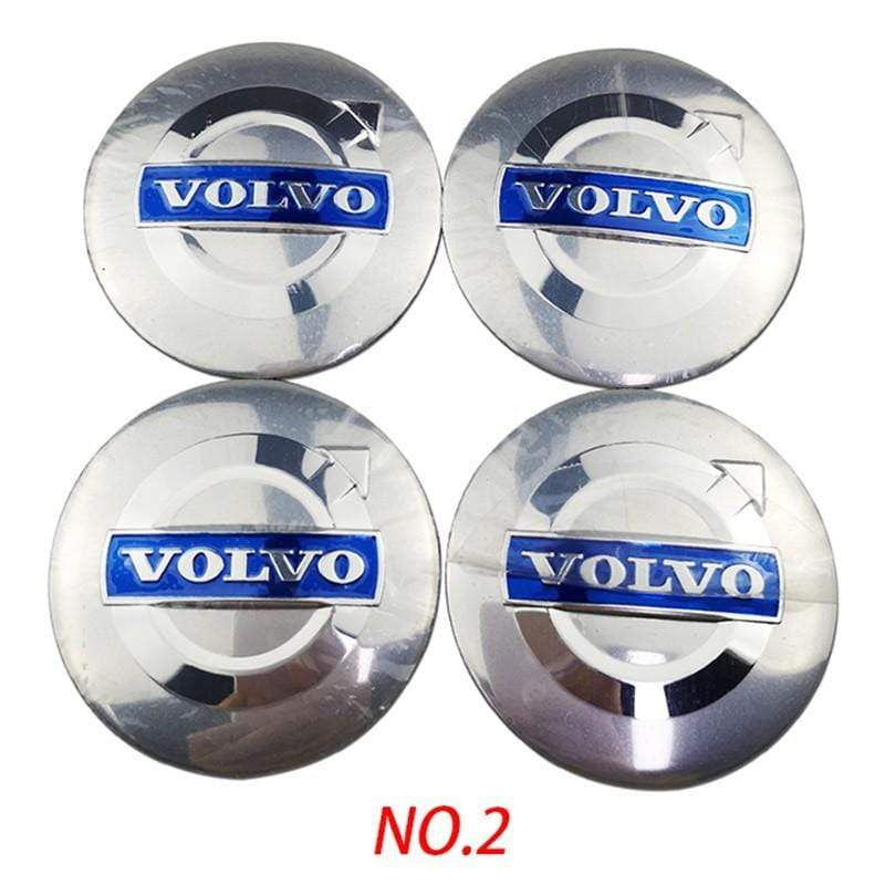 4PCS 56mm Volvo Logo Car Wheel Center Hub Cap Sticker Auto Tire Emblem Badge Decal - larahd