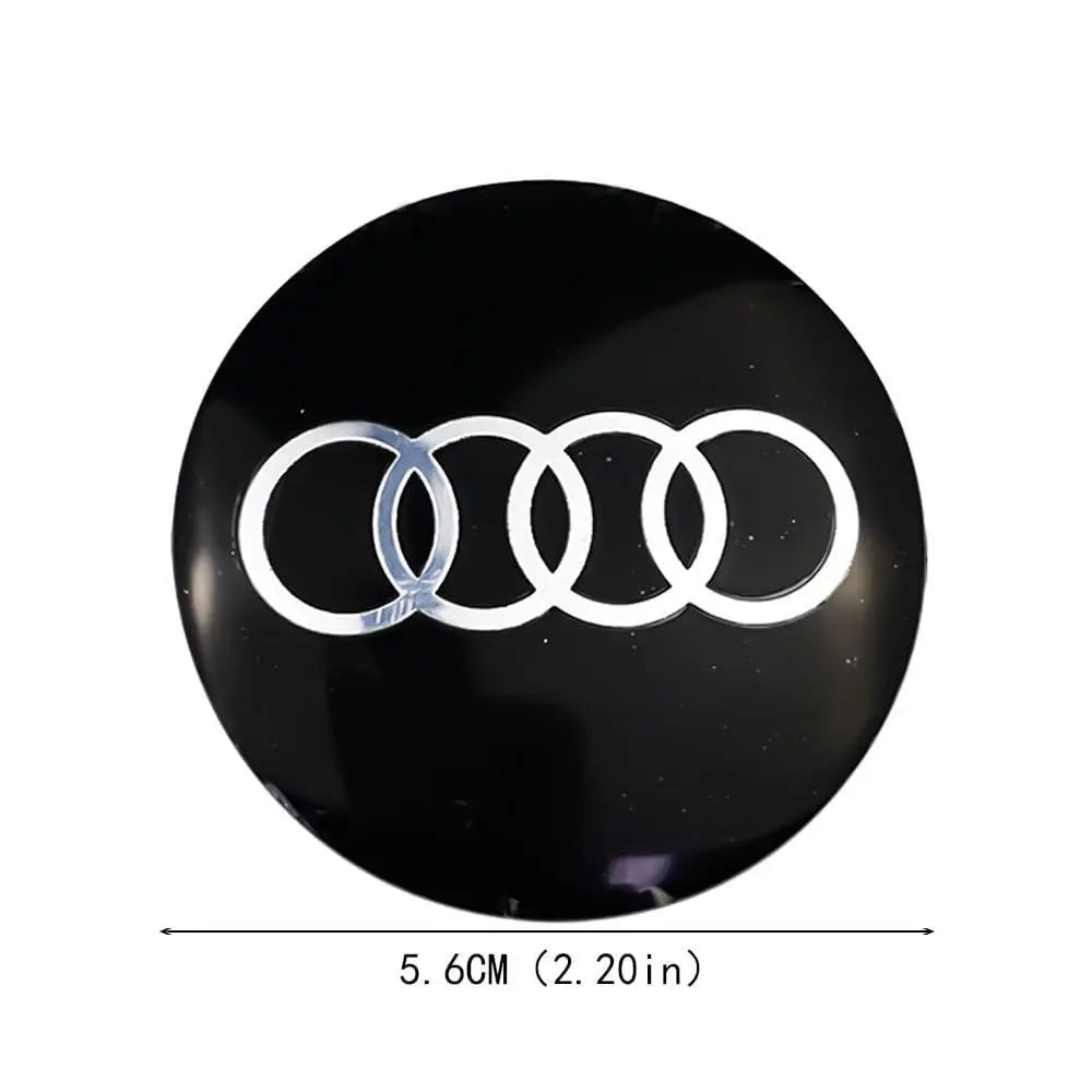 4pcs 56mm Audi RS Sline Quattro a3 a4 a5 a6 tt a4l q3 q5 q7 Car Wheel Center Hub Cap Sticker Emblem Badge Decal