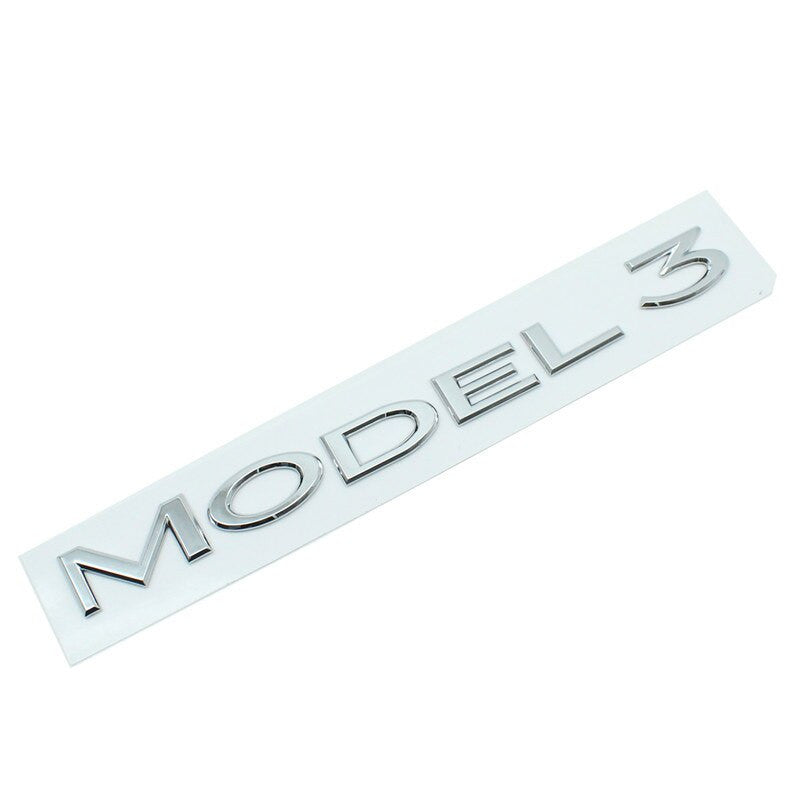 3D Letters Rear Back Trunk Logo ABS Sticker For Tesla Model 3