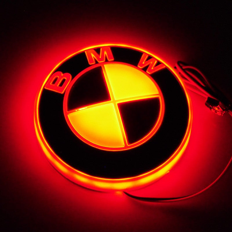 1 pcs 82mm Badge Background LED Light Emblem Logo sticker For BMW 3 4 5 6 7 X M Z Series