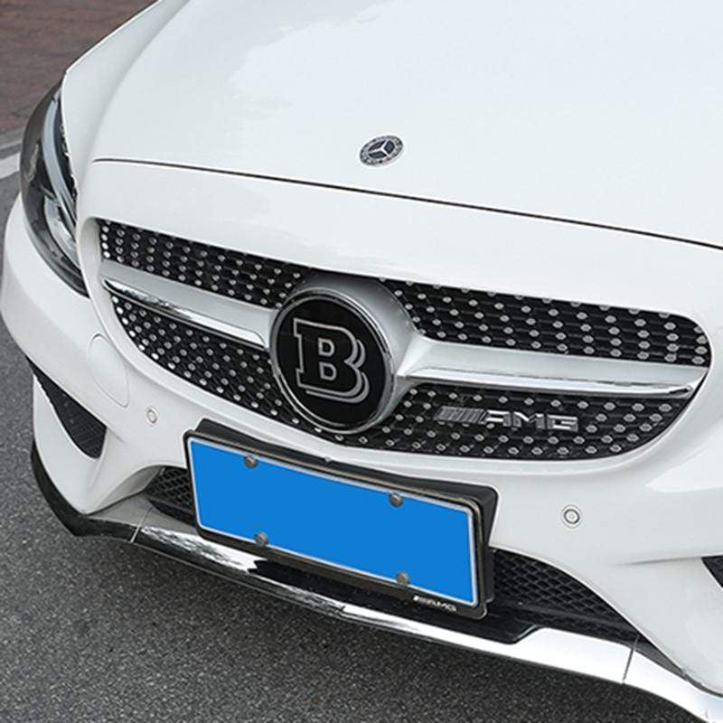 Mercedes Benz Brabus Car Front Center Grille Emblem Badge Decal for C E Class GLA GLK ML GL GLC GLE W212 W207 W207-Realmancar